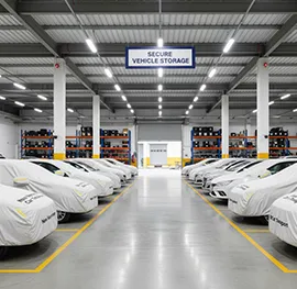 Organized storage spaces for cars and bikes